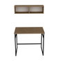 Hanah Home Mesa de estudio Roble y negro con estante